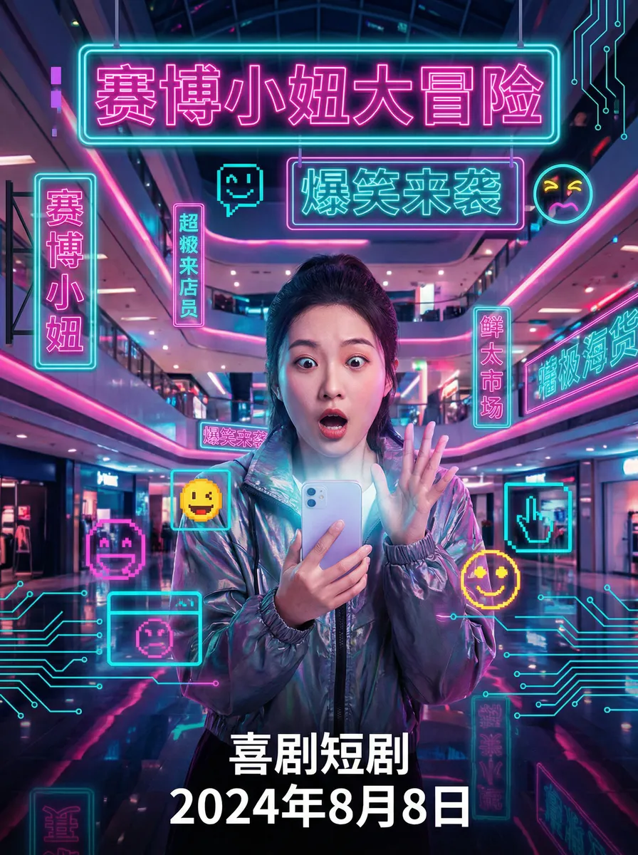 luoli.xx 搞笑喜剧短剧 - 赛博小妞大冒险海报